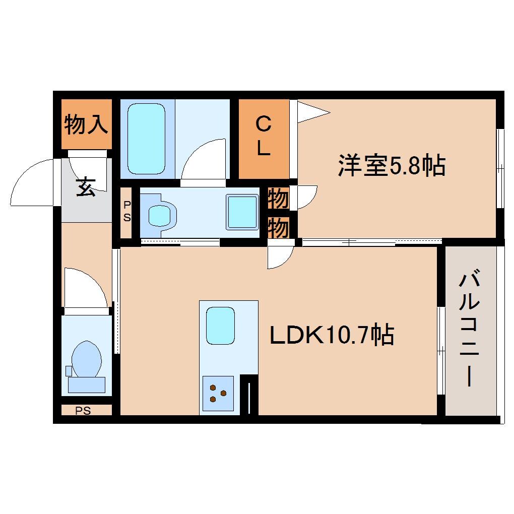 新大宮駅 徒歩5分 4階の間取り図
