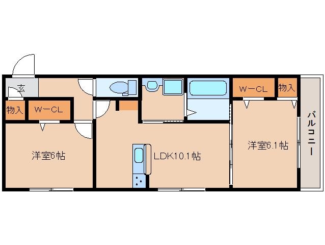 奈良駅 徒歩19分 3階の間取り図