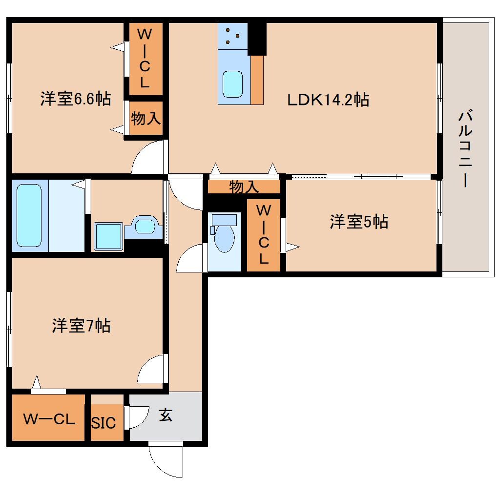 奈良駅 徒歩19分 1階の間取り図