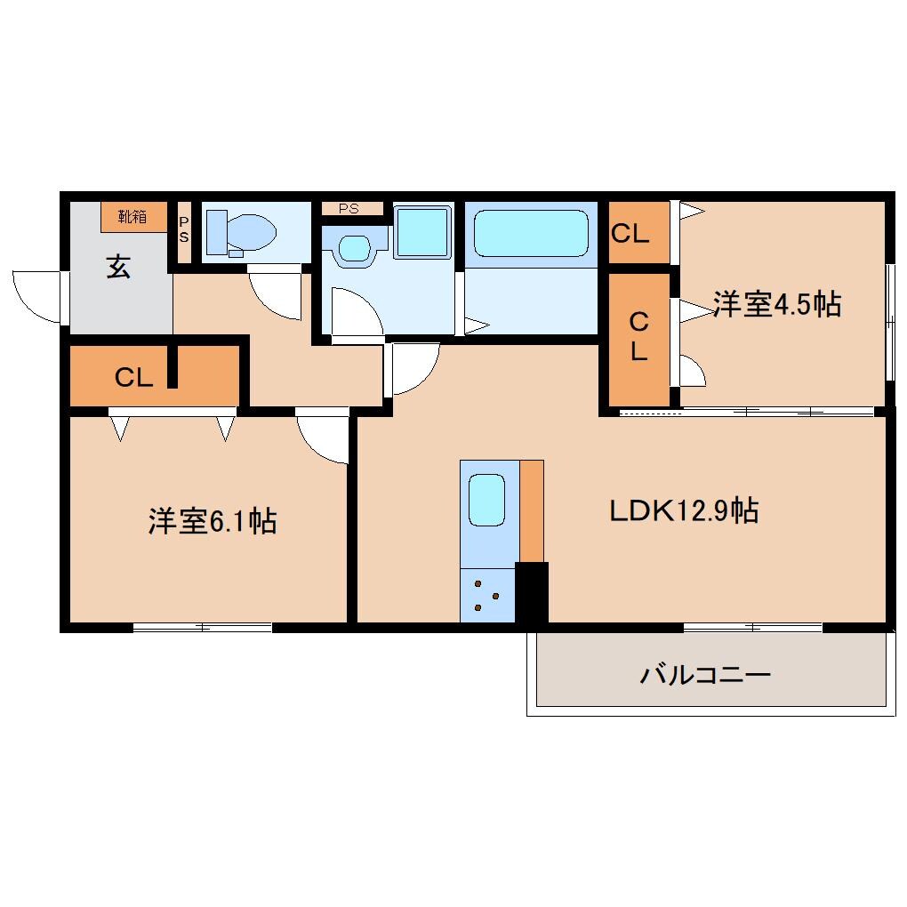 奈良駅 徒歩11分 3階の間取り図