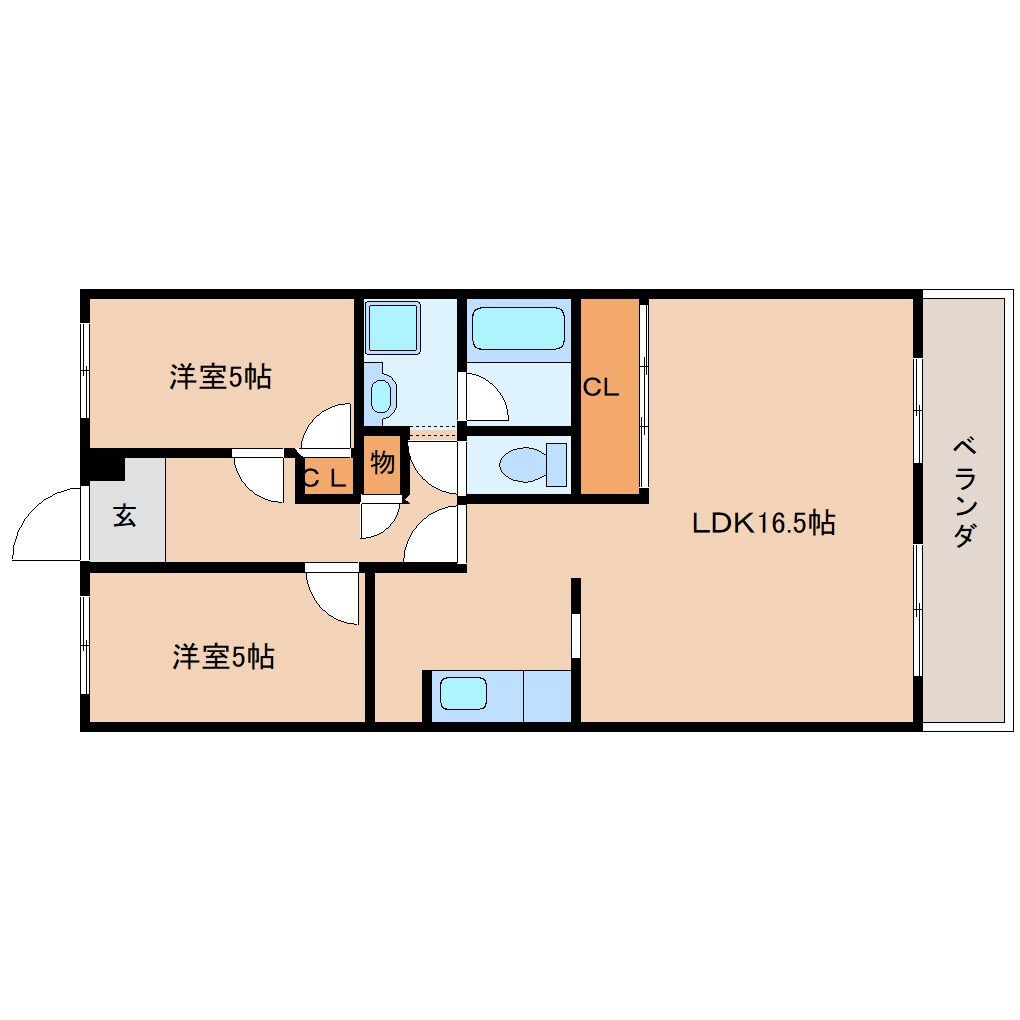 五位堂駅 徒歩18分 1階の間取り図