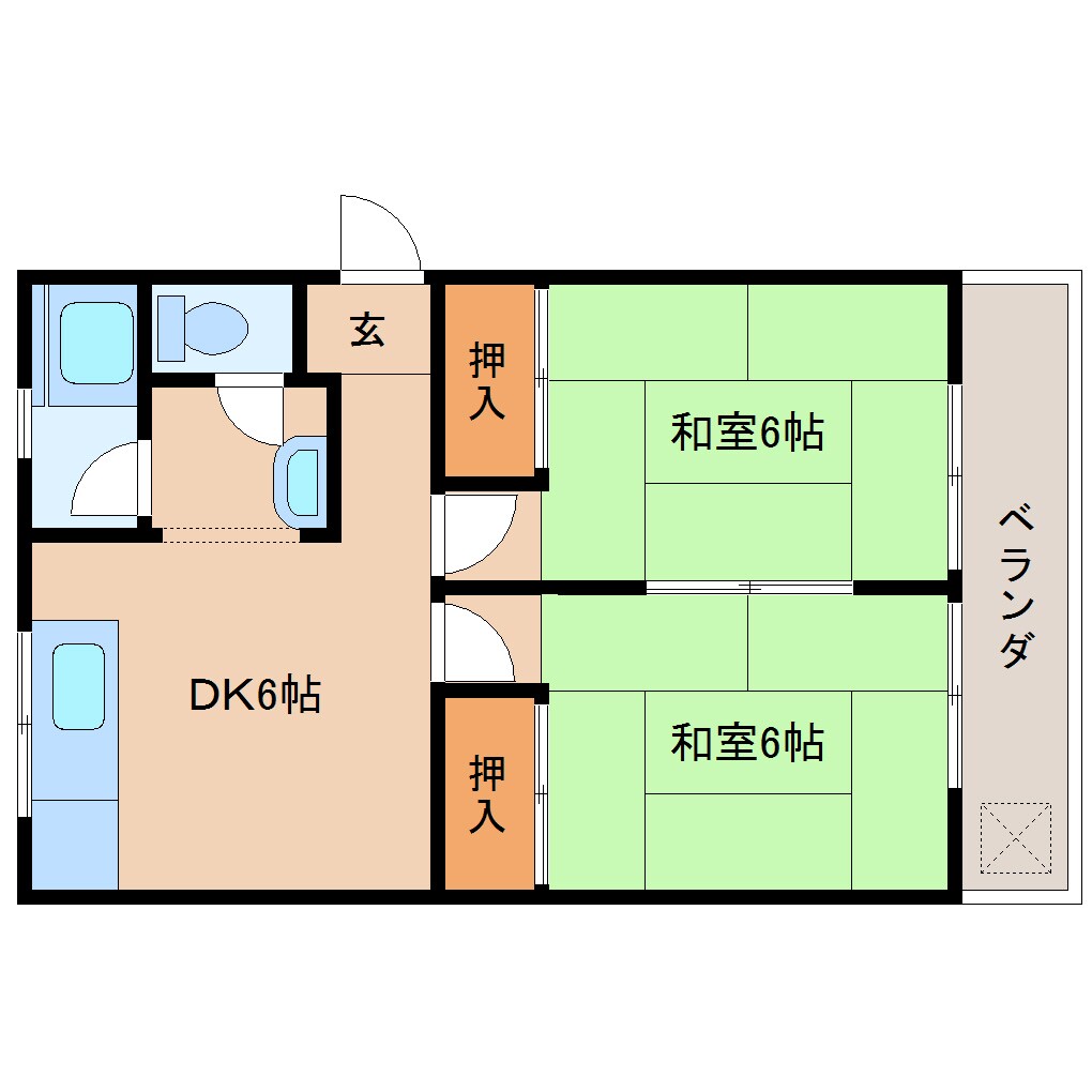 二上駅 徒歩10分 1階の間取り図