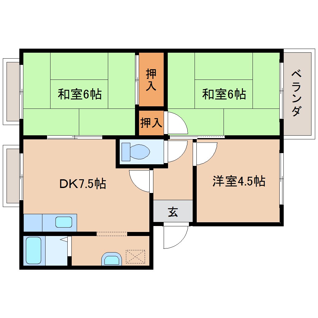 五位堂駅 バス8分　馬見北９丁目下車：停歩2分 2階の間取り図