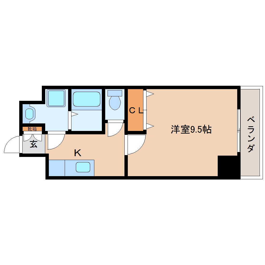五位堂駅 徒歩5分 4階の間取り図