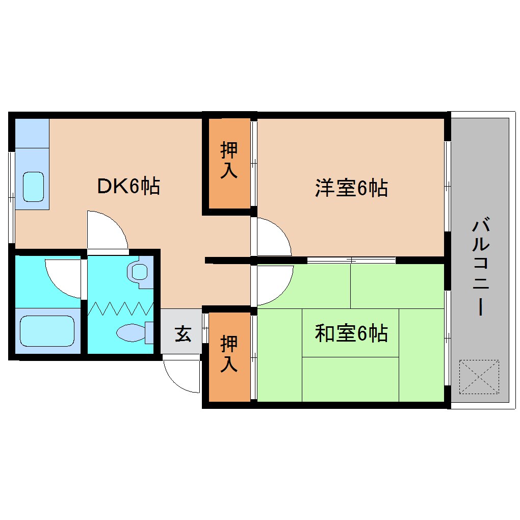 二上駅 徒歩10分 1階の間取り図