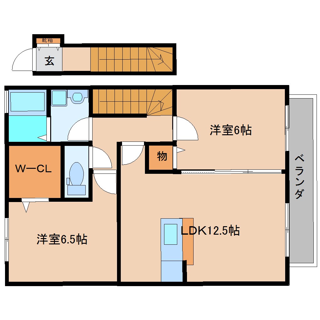 近鉄下田駅 徒歩14分 2階の間取り図