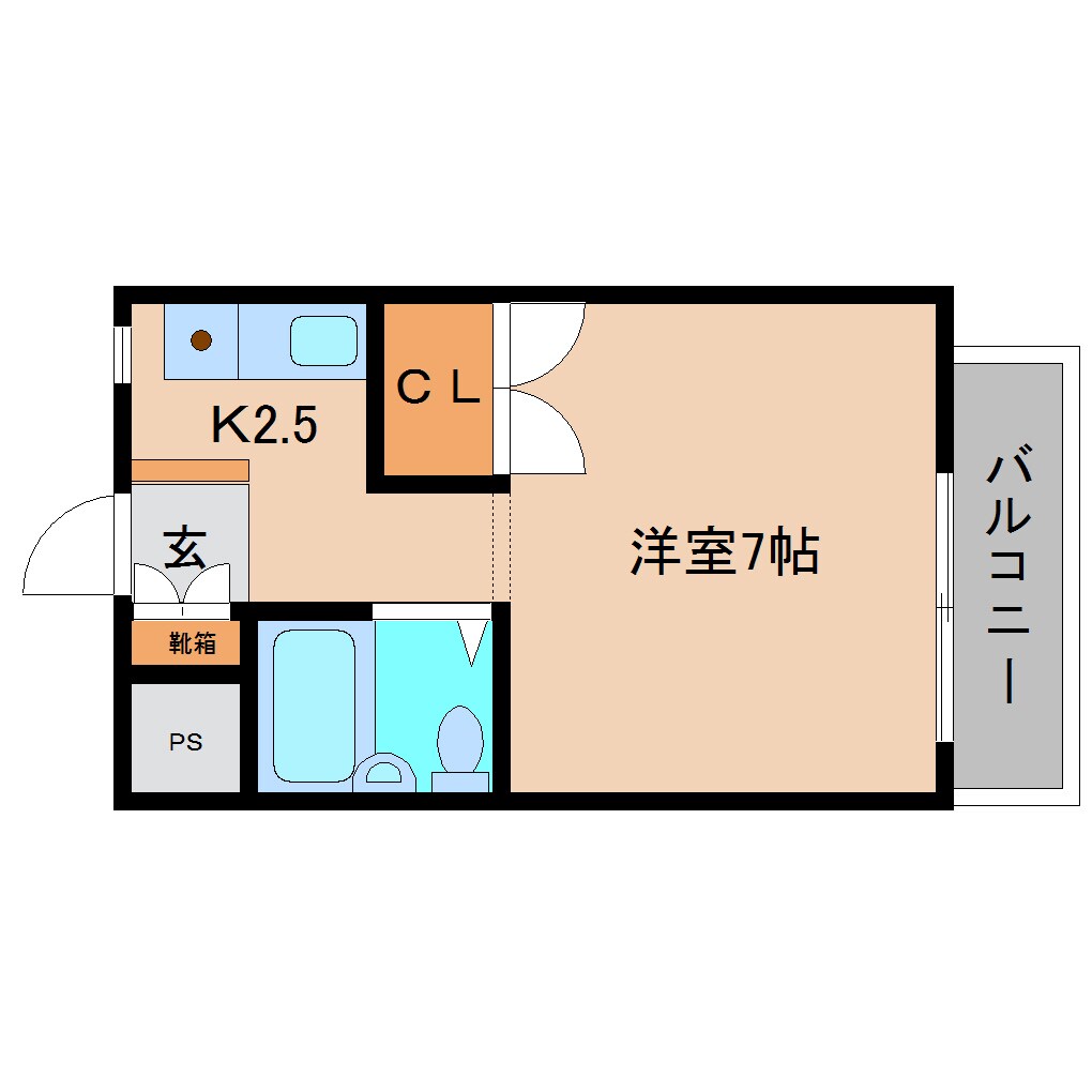 近鉄下田駅 徒歩6分 3階の間取り図