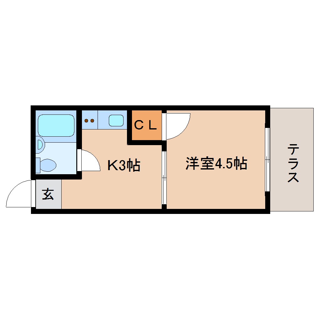 近鉄郡山駅 徒歩5分 1階の間取り図