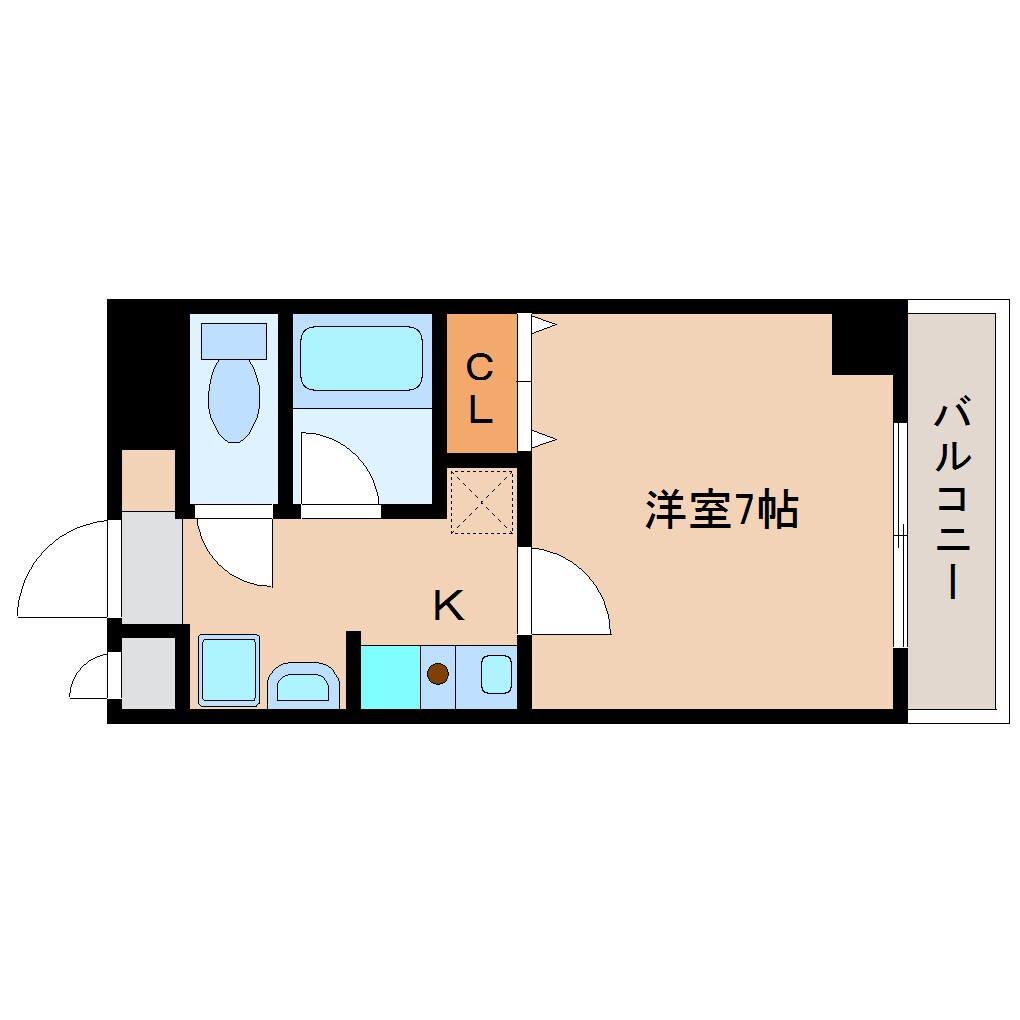 近鉄郡山駅 徒歩3分 2階の間取り図