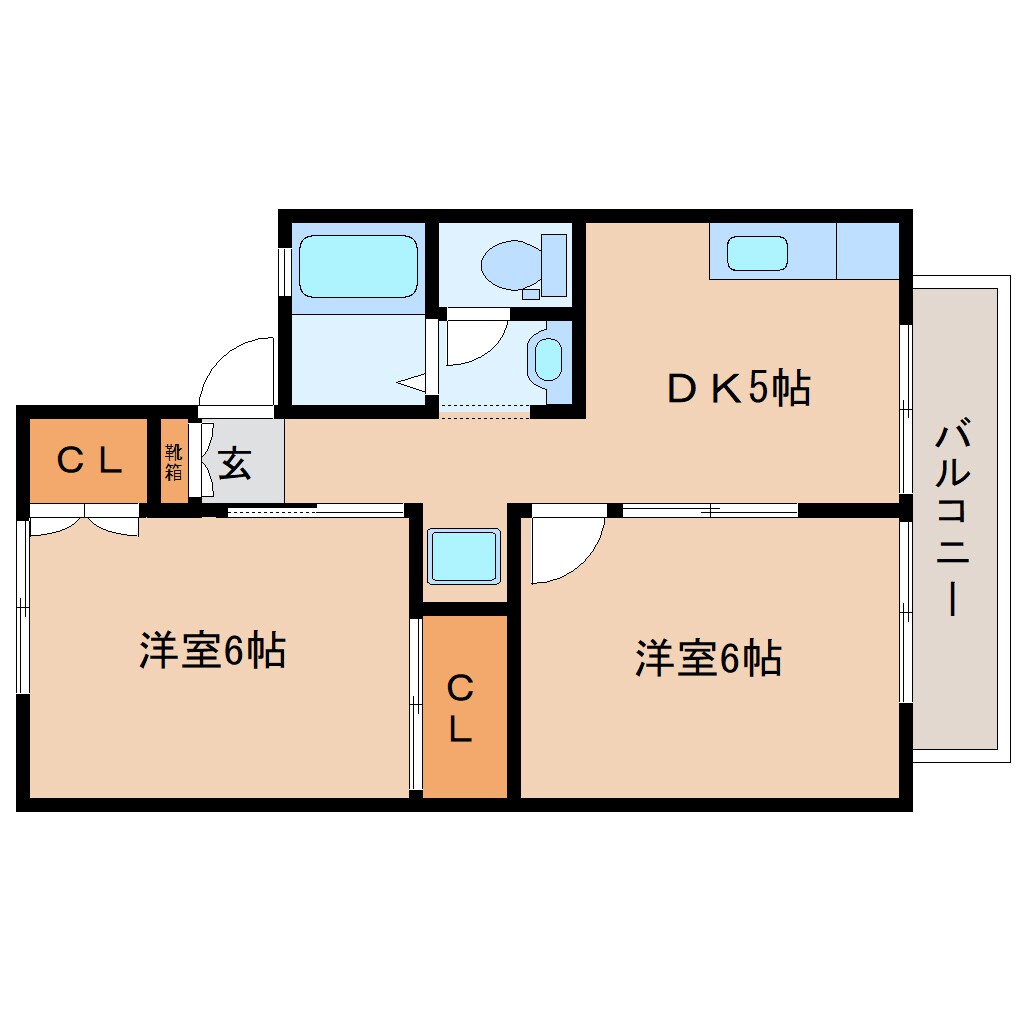 大和西大寺駅 徒歩7分 2階の間取り図