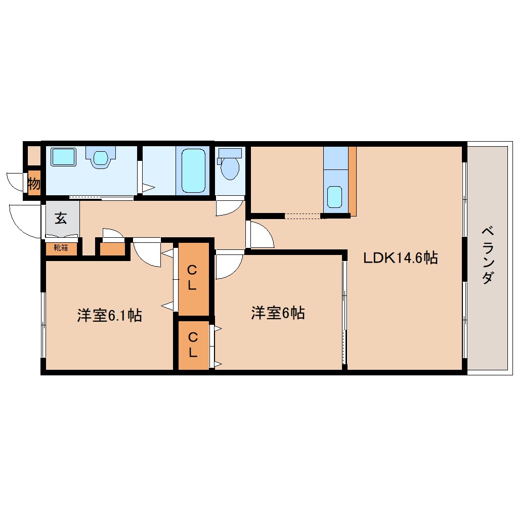 大和西大寺駅 徒歩8分 3階の間取り図