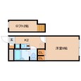 近鉄難波線・奈良線 大和西大寺駅 2階建 築21年の間取図