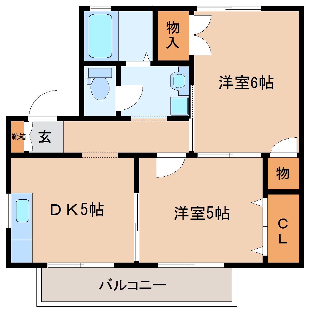 大和西大寺駅 徒歩7分 2階の間取り図
