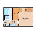 近鉄難波線・奈良線 菖蒲池駅 2階建 築21年の間取図