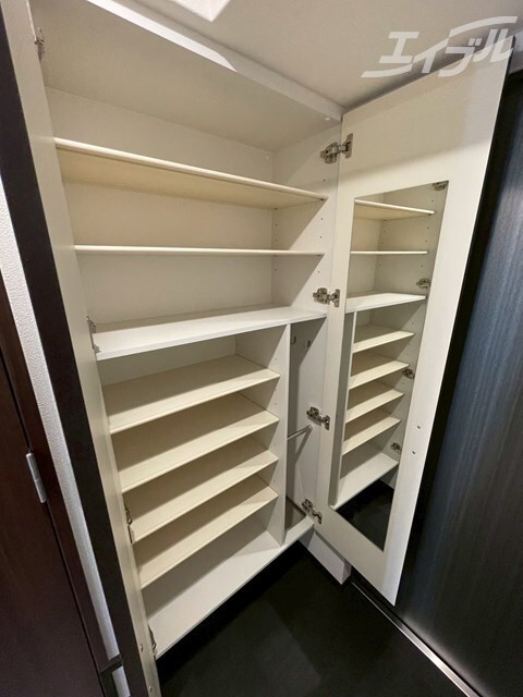 物件内観写真5　(たくさん収納できるシューズボックス！姿見もついてます！)