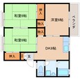 近鉄大阪線（近畿） 大和高田駅 2階建 築34年の間取図