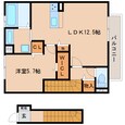 近鉄橿原線 新ノ口駅 2階建 築8年の間取図