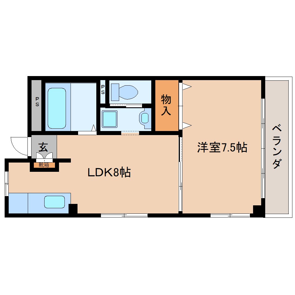 桜井駅 徒歩5分 3階の間取り図