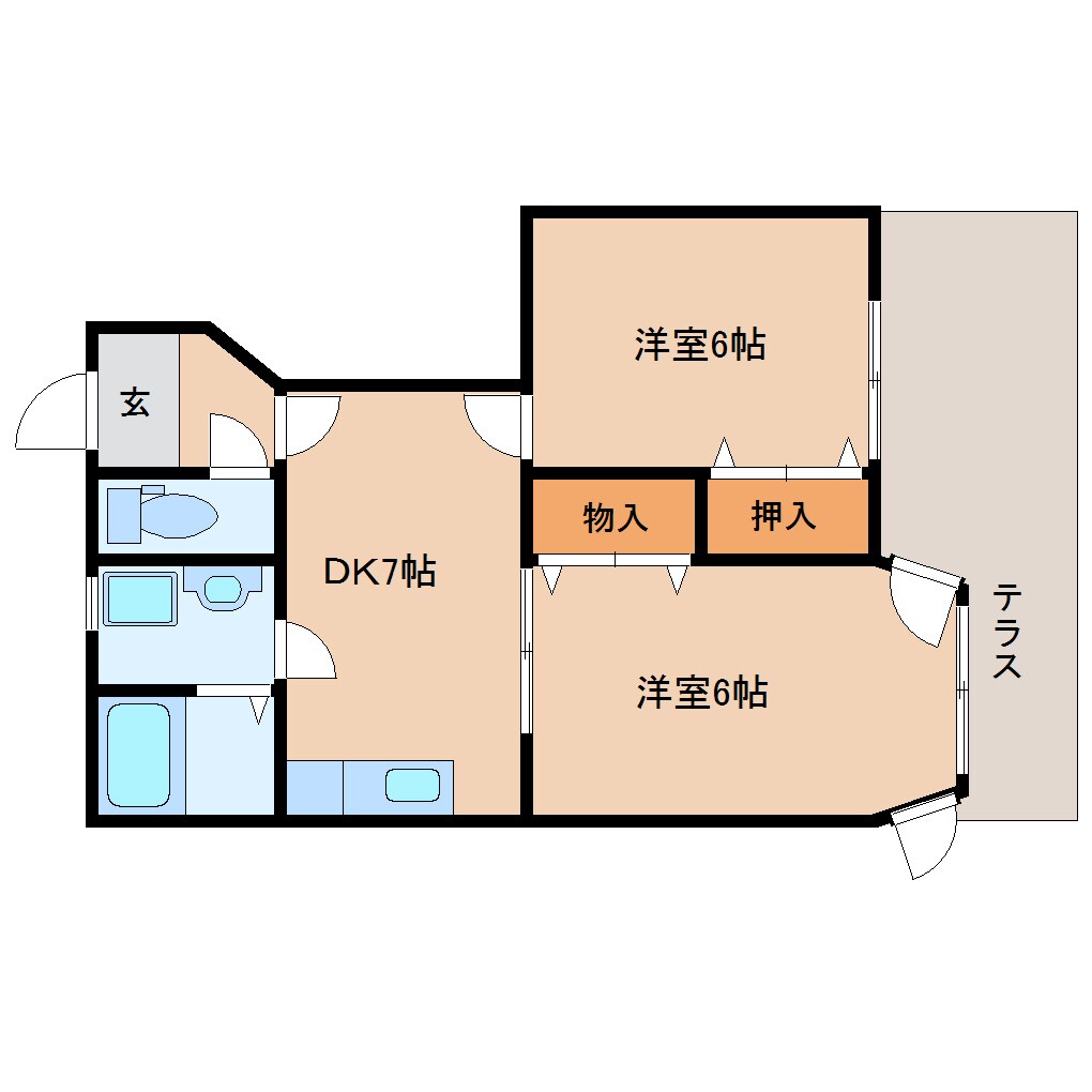 大福駅 徒歩10分 1階の間取り図