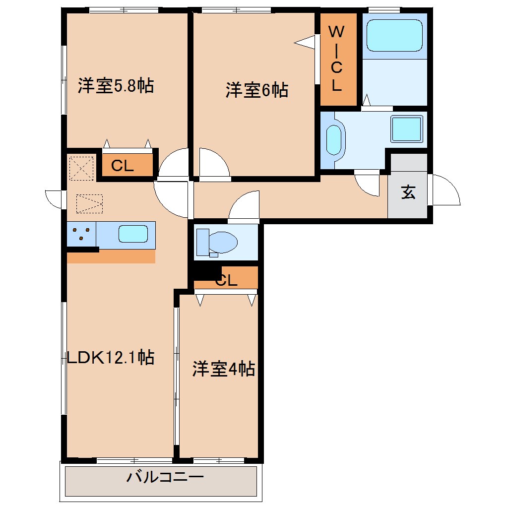 桜井駅 徒歩20分 2階の間取り図