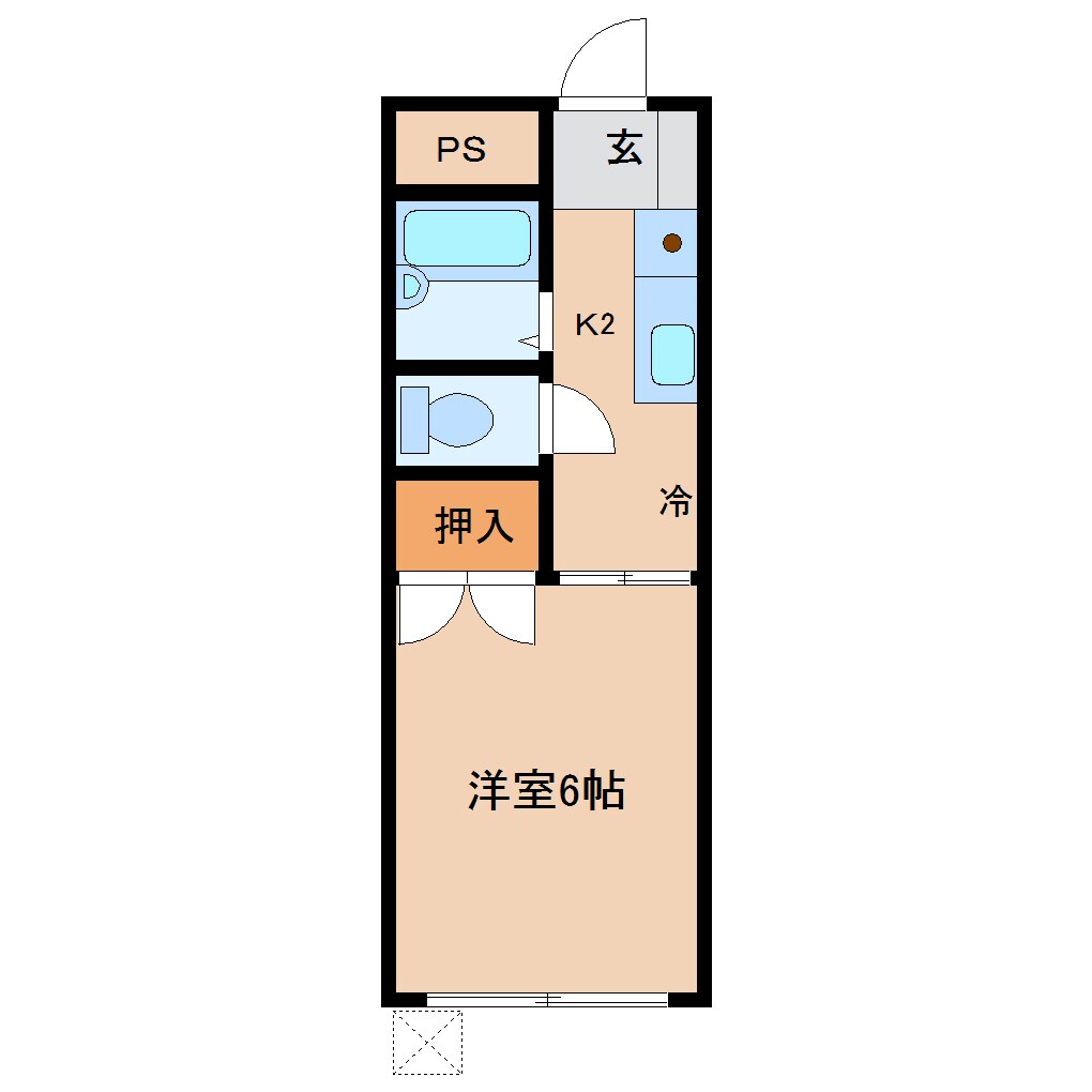 大在駅 徒歩9分 1階の間取り図