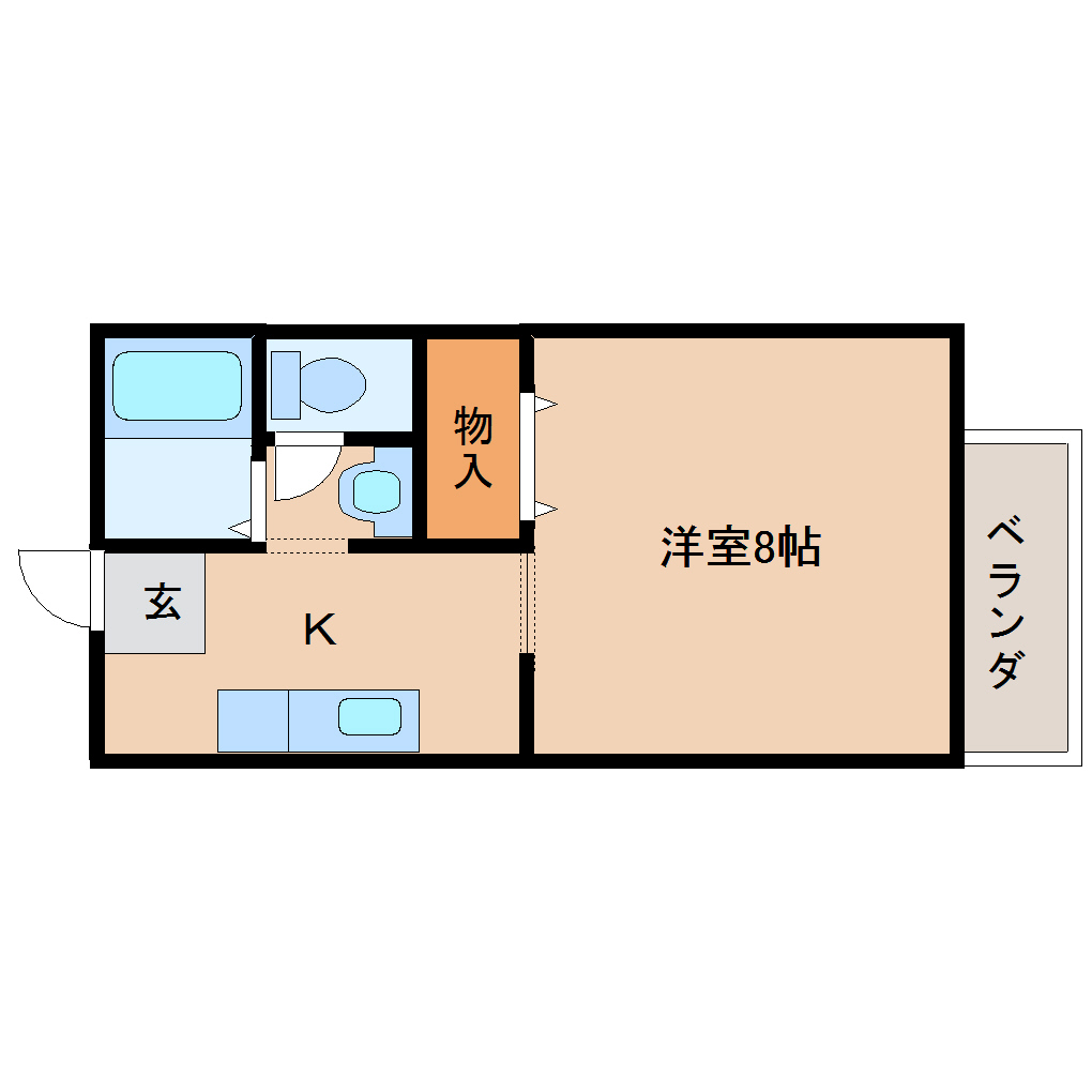 東海道本線 東静岡駅 2階建 築28年の間取図