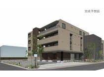 東海道本線 静岡駅 4階建 建築中の外観写真