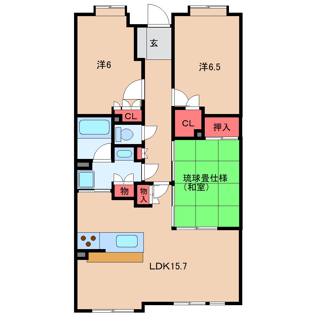 サンクレイドル水戸の間取り図