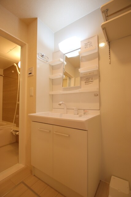 物件内観写真10　(朝の支度も楽なシャワー付洗面化粧台)