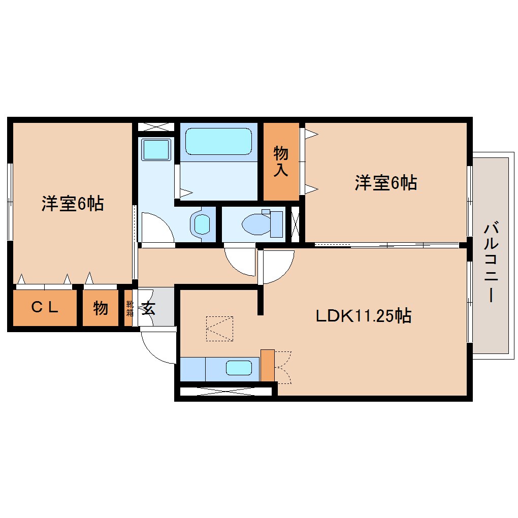 草薙駅 バス15分　弥生町下車：停歩2分 1階の間取り図