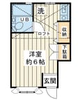 ローズアパートD棟の間取図