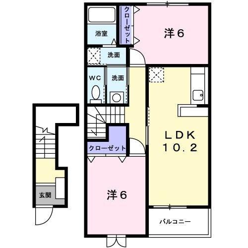 エレガントヴィラUSA　Aの間取り図