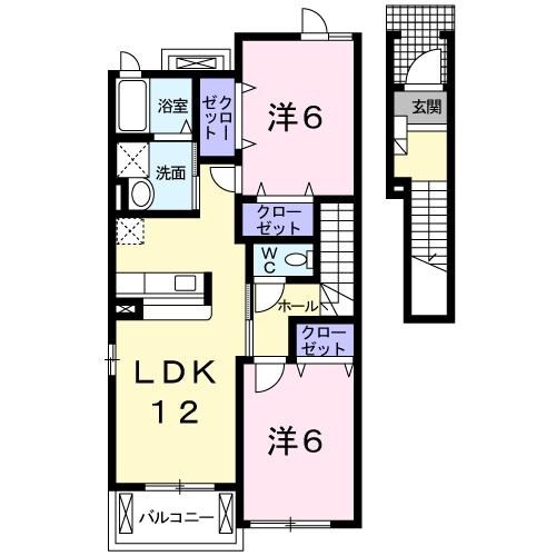 ソレイユⅠの間取り図