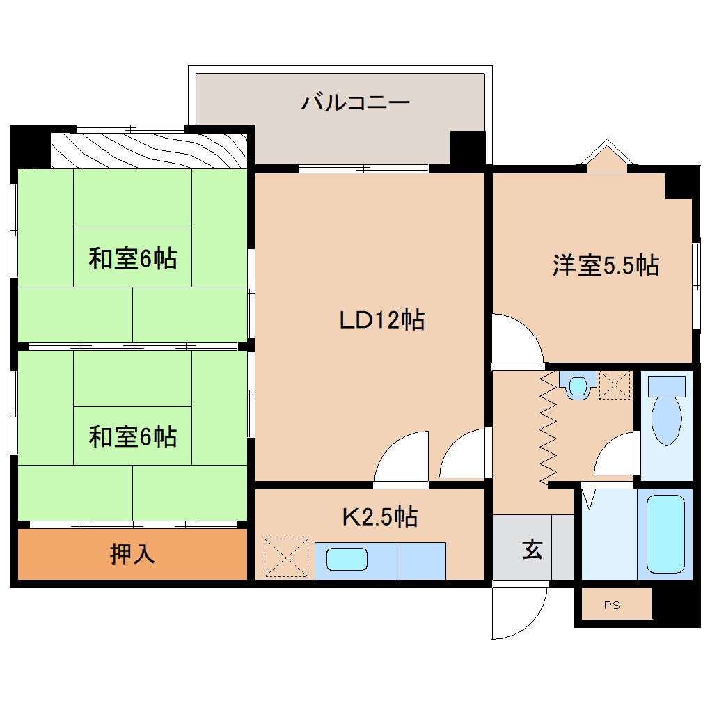 辻ニュータウンの間取り図
