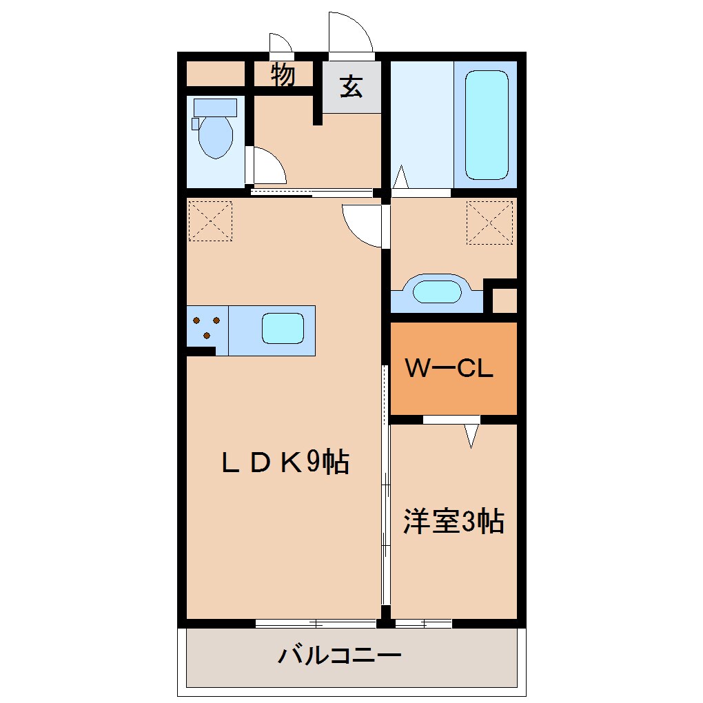 ブランズ北魚津の間取り図
