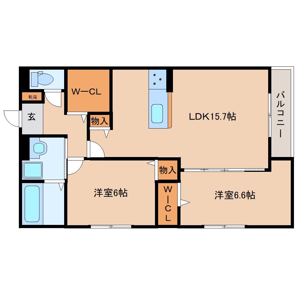 奈良駅 徒歩9分 3階の間取り図