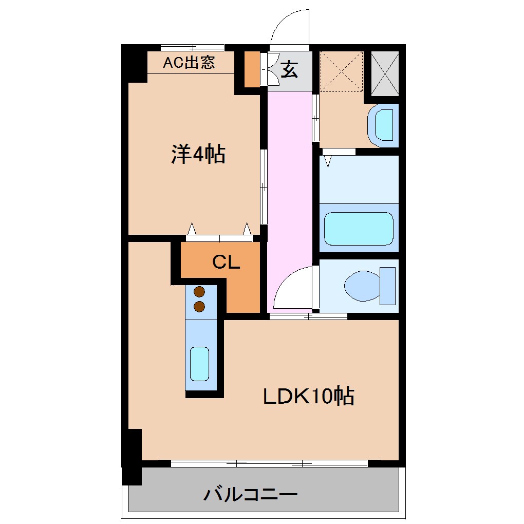ローゼンコート禄屋１１～１４の間取り図