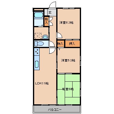 エトワール佐藤の間取り図