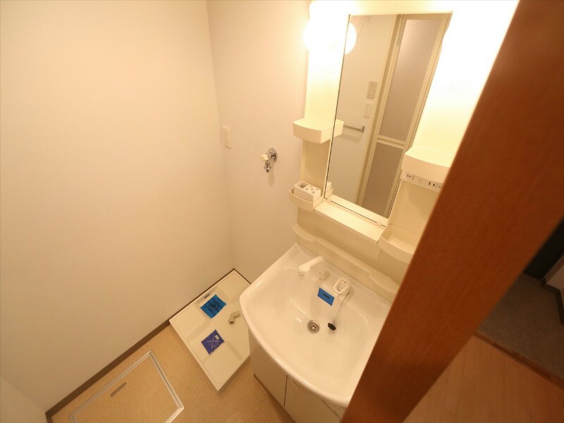 物件内観写真4　(脱衣所　独立洗面台（シャンプードレッサー付）収納スペース有)