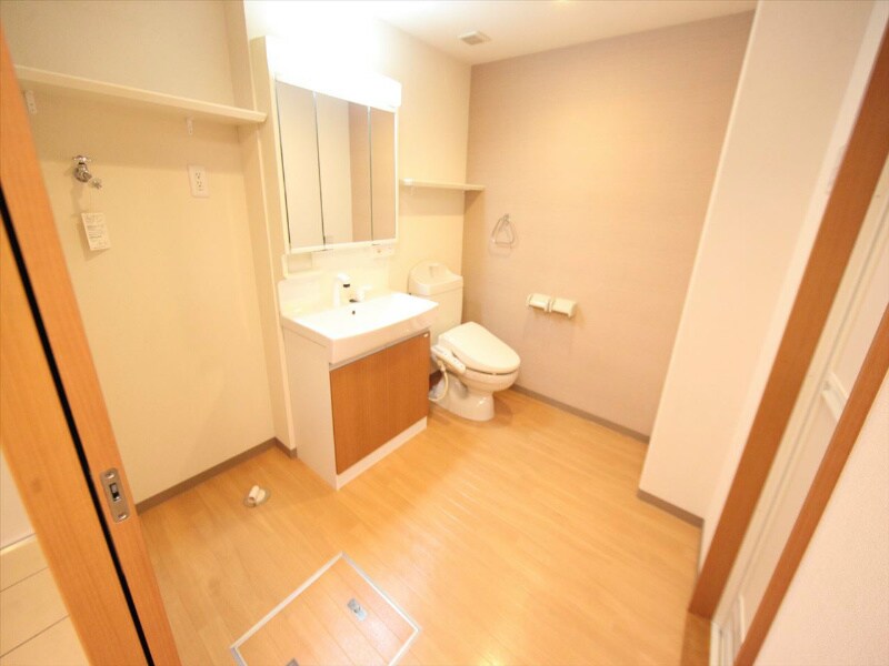 物件内観写真17　(脱衣所　独立洗面台（シャンプードレッサー付）室内洗濯機置き場)