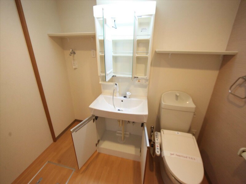 物件内観写真22　(独立洗面台（シャンプードレッサー付）収納スペース有)