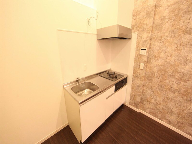 物件内観写真28　(システムキッチン（ガス2口）冷蔵庫・レンジ等ご用意できます)