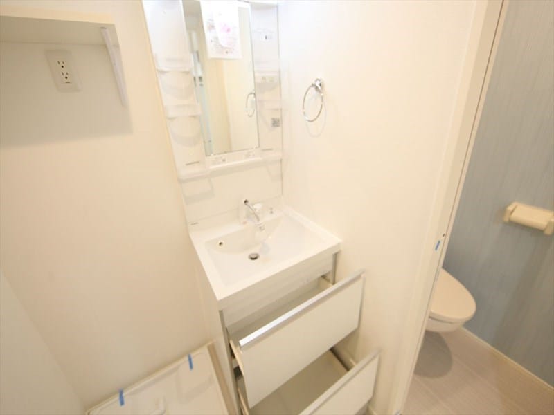 物件内観写真18　(脱衣所　独立洗面台（シャンプードレッサー付）収納スペース有)