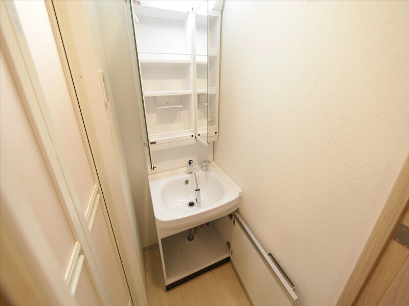物件内観写真17　(脱衣所　独立洗面台（シャンプードレッサー付）収納スペース有)