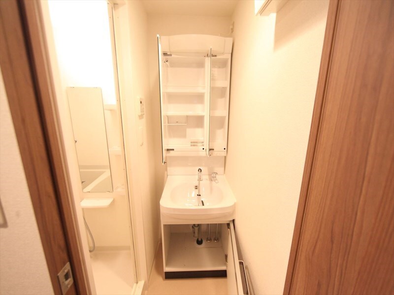 物件内観写真17　(脱衣所　独立洗面台（シャンプードレッサー付）収納スペース有)