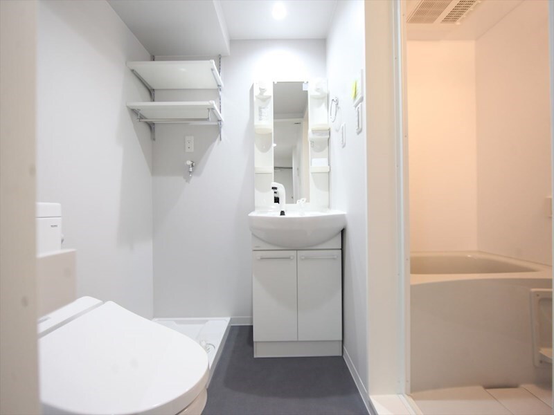 物件内観写真29　(脱衣所　独立洗面台（シャンプードレッサー付）収納スペース有)