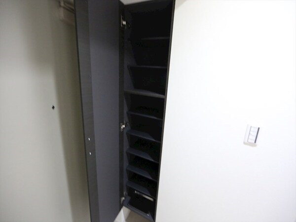 玄関(玄関　シューズボックス　姿見鏡付き（収納充実してます）)