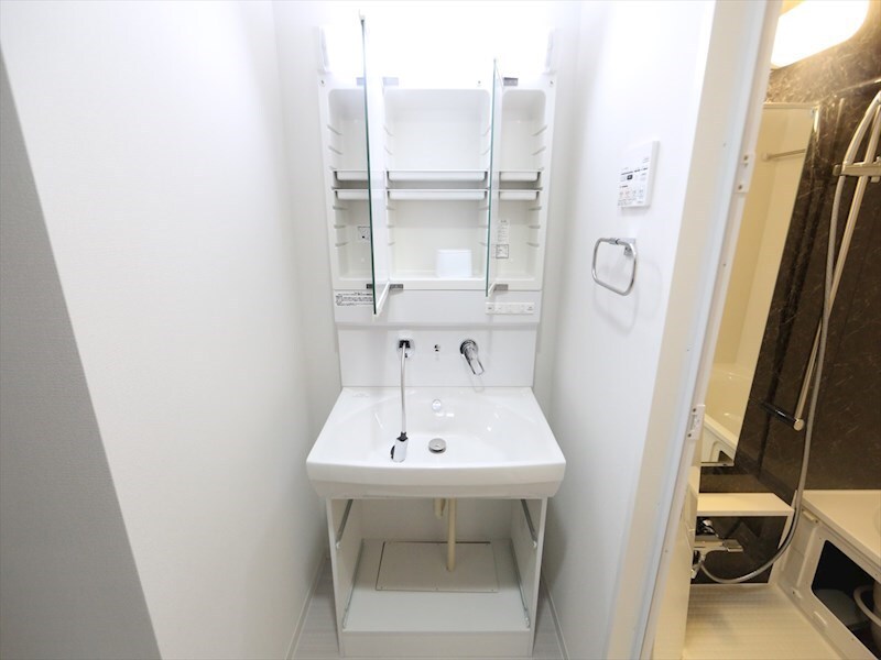 物件内観写真25　(脱衣所　独立洗面台（シャンプードレッサー付）収納スペース有)