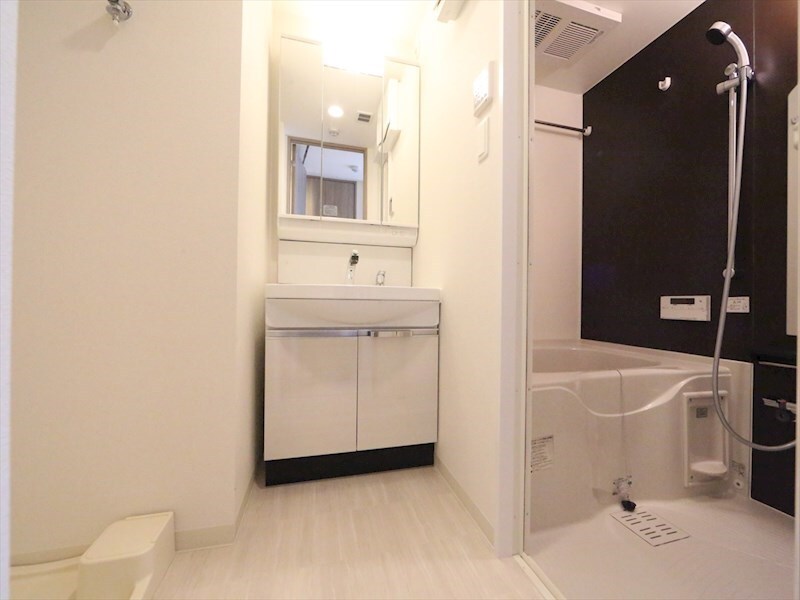 物件内観写真3　(脱衣所　独立洗面台（シャンプードレッサー付）収納スペース有)