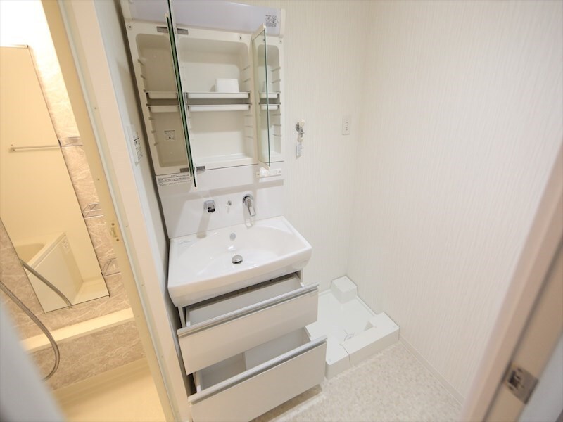 物件内観写真3　(脱衣所　独立洗面台（シャンプードレッサー付）収納スペース有)
